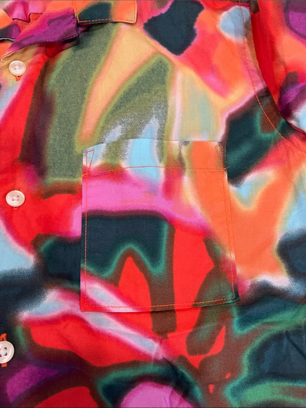Boys GAP Multicolor Abstract Print Short-Sleeve Button Down Shirt